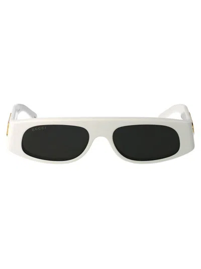Gucci Squared Sunglasses Gg1771 S 002 In White White Grey