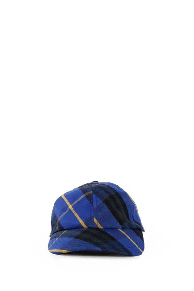 Burberry Embroidered-logo Cotton Baseball Cap In Blue