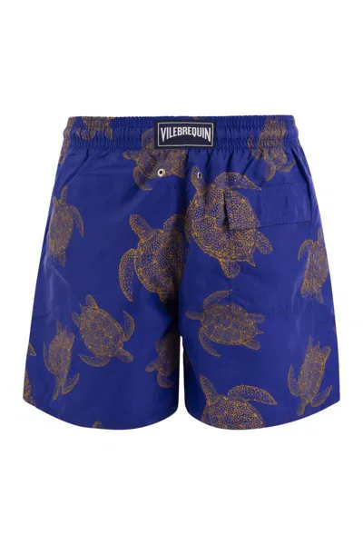 Vilebrequin Mens Marrakech Moorea Graphic-print Swim Shorts In Bluette