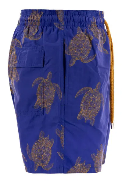 Vilebrequin Mens Marrakech Moorea Graphic-print Swim Shorts In Bluette