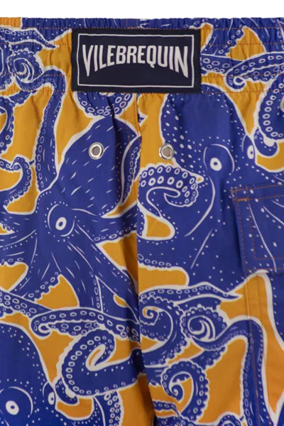 Vilebrequin Moorise Patterned Short Beach Shorts In Brown