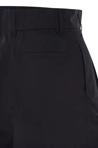 Herno Women Stretch Cotton Bermuda Shorts In Blue