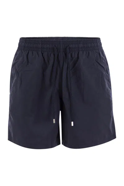 Vilebrequin Swim Shorts Midnight Elastic Waist In Black