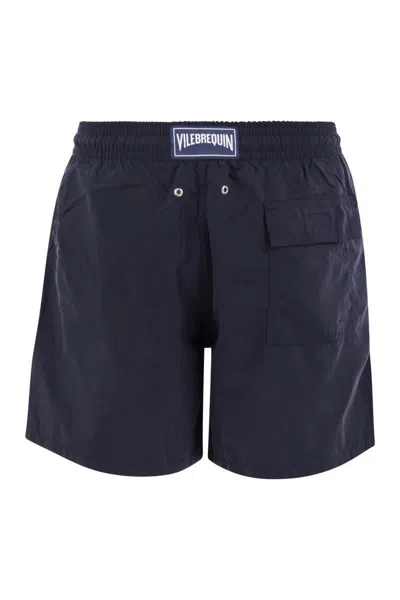 Vilebrequin Swim Shorts Midnight Elastic Waist In Black
