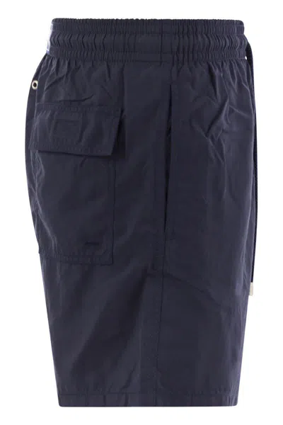 Vilebrequin Swim Shorts Midnight Elastic Waist In Black