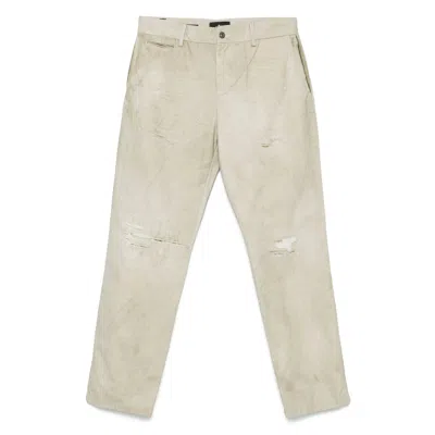 7 For All Mankind Denim Trousers With Belt Loops In Neutral