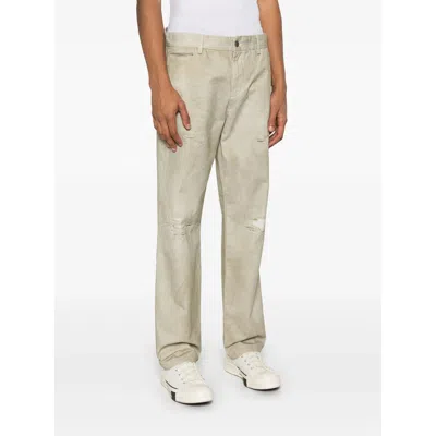 7 For All Mankind Denim Trousers With Belt Loops In Neutral