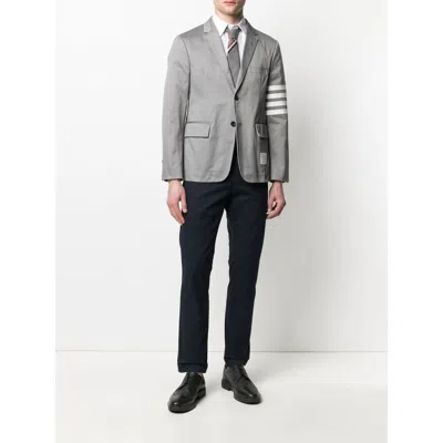 Thom Browne Classic Long Sleeves Shirt With Cf Gg Placket In Solid Poplin Clothing