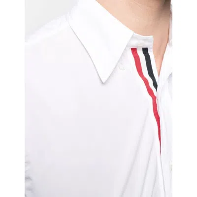 Thom Browne Classic Long Sleeves Shirt With Cf Gg Placket In Solid Poplin Clothing
