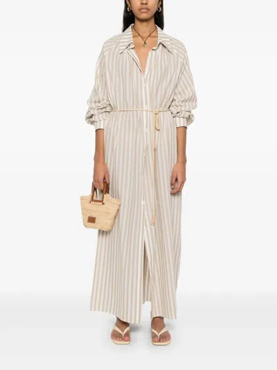 Nanushka Sakura Maxi Dress In Neutrals