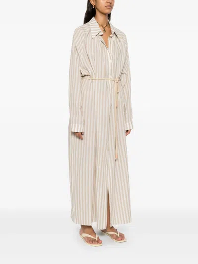 Nanushka Sakura Maxi Dress In Neutrals