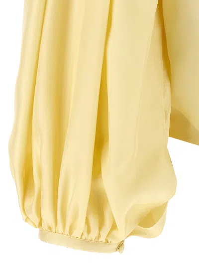 Chloé Draped Wrap-effect Cropped Silk-satin Blouse