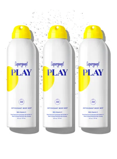Supergoop Play Antioxidant Body Mist Spf 50 With Vitamin C - 3 Pack Sunscreen !