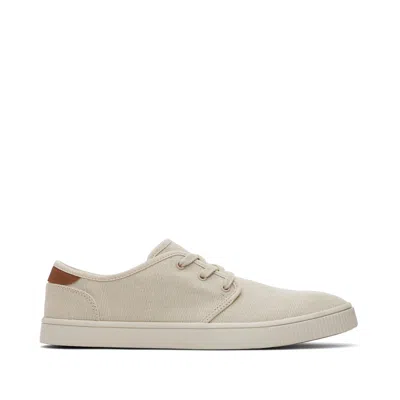 Toms Shoes Carlo Cream Heritage Canvas Lace-up Sneaker In Multi