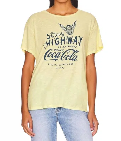 Wildfox Coca Cola Tee In Lemon In Yellow