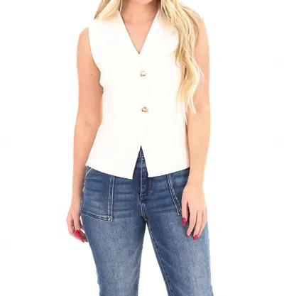 She + Sky Make The Call Knit Sweater Vest In Cream In White