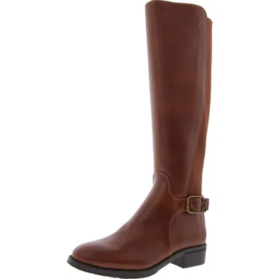 Sam & Libby Percy Womens Leather Block Heel Knee-high Boots In Multi
