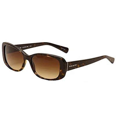 Coach Hc 8168 512013 56mm Womens Rectangle Sunglasses In Brown