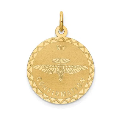Diamond2deal 14k Yellow Gold My Confirmation Pendant In Yellow