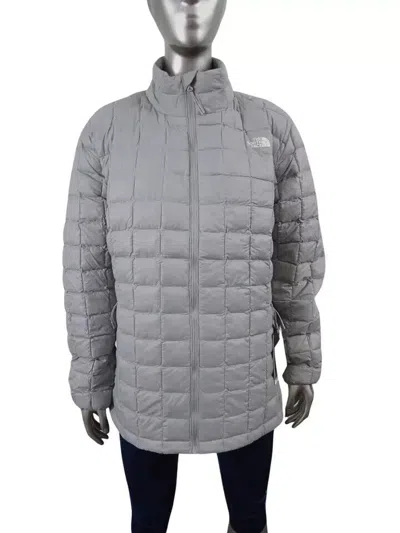 THE NORTH FACE THERMOBALL ECO PUFFER JACKET WOMENS GRAY QUILTED FULL ZIP APP1226 