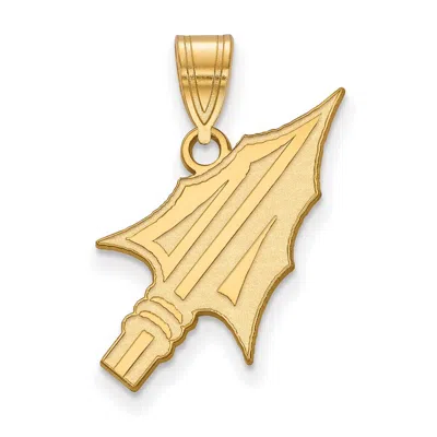 Diamond2deal 10k Yellow Gold Florida State University Arrow Large Pendant In Yellow