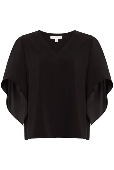 Anna Cate Nina Top In Black Velvet In Multi