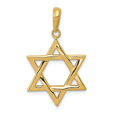Diamond2deal 14k Yellow Gold Star Of David Pendant In Yellow