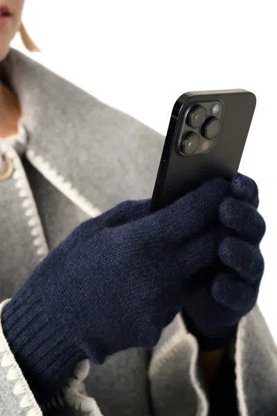 White + Warren Women's Cashmere Touch Gloves In Deep Navy In Blue