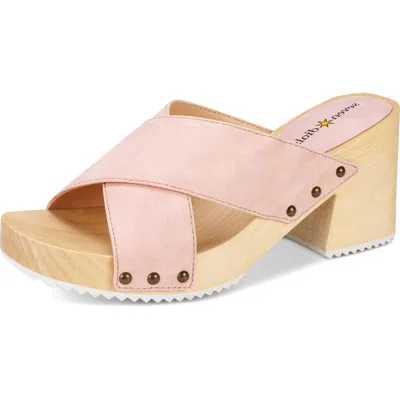 Seven Dials Malta Womens Faux Nubuck Slide Platform Sandals In Multi