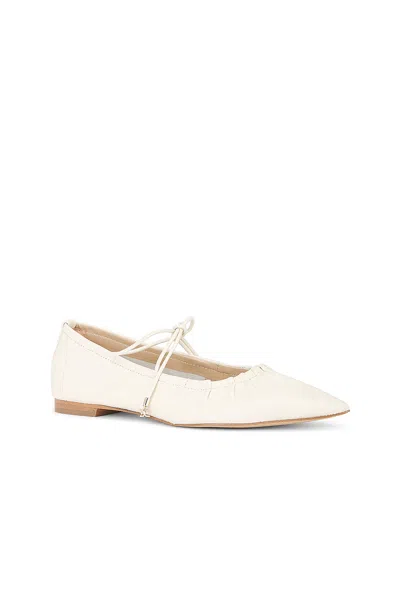 Sam Edelman Bri J1313l2100 Women's Modern Ivory Leather Ballet Flat Shoes Fzp034 (ivory,8) In White