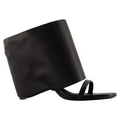 Courrèges Courregès Leather Sandals In Black
