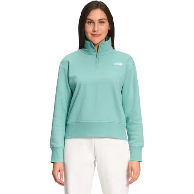 The North Face Standard Nf0a7up2 Womens Green 1/4 Zip Fleece Top Size 2xl Sgn219 In Green