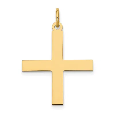 Diamond2deal 14k Yellow Gold Laser Designed Greek Cross Pendant In Yellow