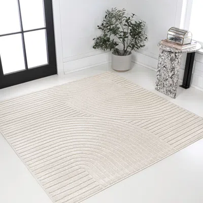 Jonathan Y Hallie High-low Minimalist Curve Geometric Indoor/outdoor Square Area Rug