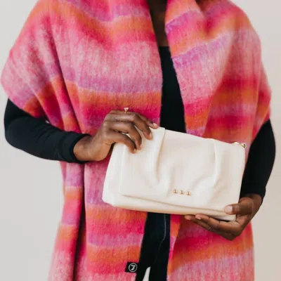 Pretty Simple Aurora Clutch Bag In Cream In White