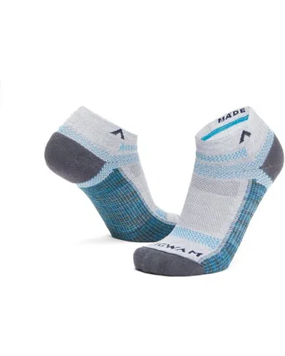 Wigwam Ultra Cool-lite Low Cut Socks Unisex 5-9.5 Caribbean Nylon Stretch Erk766 In Grey