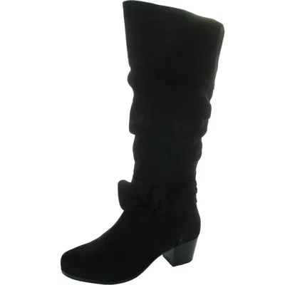 Array Sassy Womens Leather Tall Knee-high Boots In Black