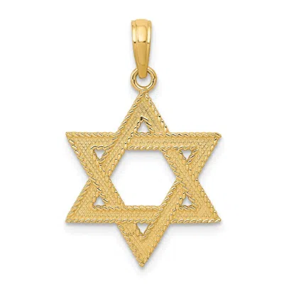 Diamond2deal 10k Yellow Gold Star Of David Pendant In Yellow