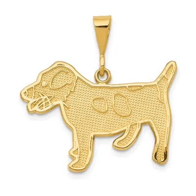 Diamond2deal 14k Yellow Gold Jack Russell Terrier Dog Pendant In Yellow