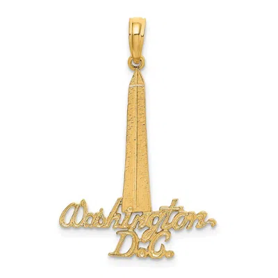 Diamond2deal 14k Yellow Gold Washington D. C. Washington Monument Charm In Yellow