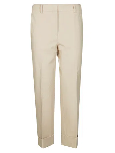 Incotex Hemmed Trousers With Loops And Pockets In Beige