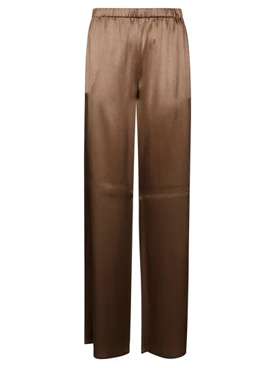 Antonelli Firenze Pantalone Elastico Seta In Beige
