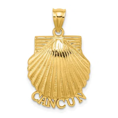 Diamond2deal 14k Yellow Gold Cancun Scallop Shell Charm In Yellow