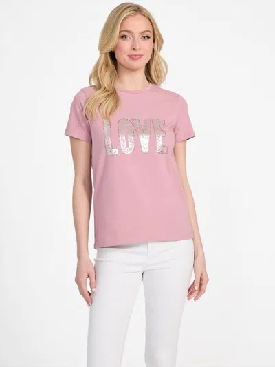 Guess Factory Eco Crewneck Lettie Tee In Multi
