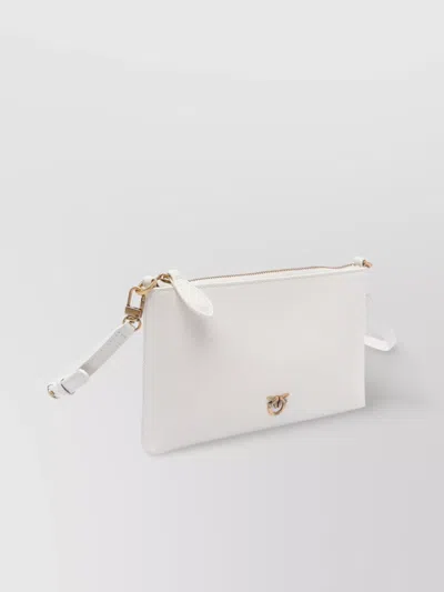 Pinko Mini Horizontal Pochette With Adjustable Shoulder Strap In Yellow