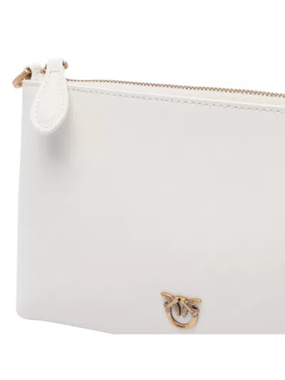 Pinko Mini Horizontal Pochette With Adjustable Shoulder Strap In Yellow