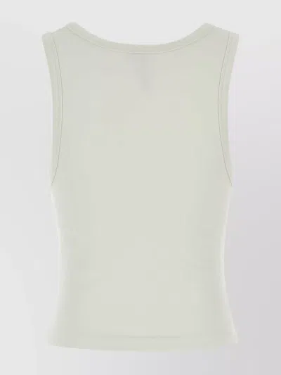 Entire Studios Round Neck Cotton Tank Top In White
