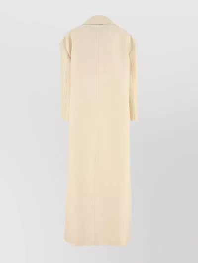 Gucci Women Wool And Silk Crepe Coat With All-over Gg Motif In Neutral