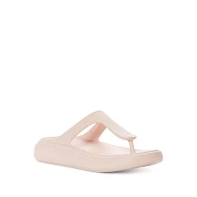 Stuart Weitzman Stuflex Sandals Womens Us 8 Rosewater Slip On Wedge Thong Khd574 In Pink