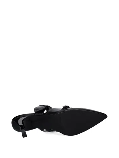 Hugo Boss 70mm Buckled Leather Mules In Black